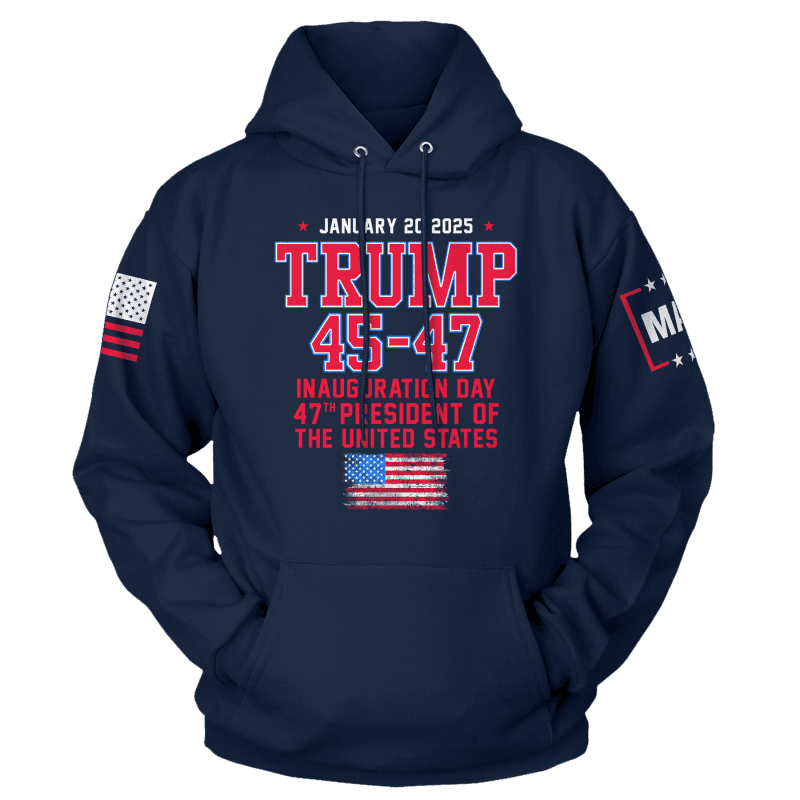 Midnight Navy / XS TRUMP 45-47 Hoodie maga trump