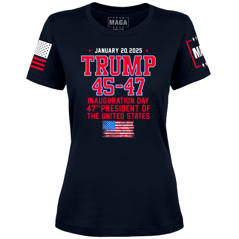 Midnight Navy / XS TRUMP 45-47 Ladies Tee maga trump