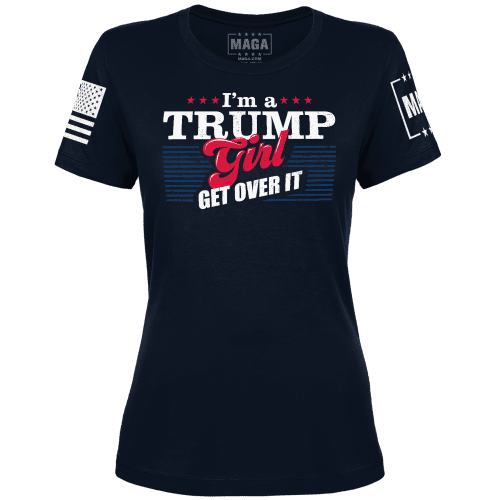 Midnight Navy / XS Trump Girl Ladies Tee maga trump