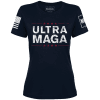 Midnight Navy / XS Ultra MAGA Ladies Tee - Navy Blue maga trump