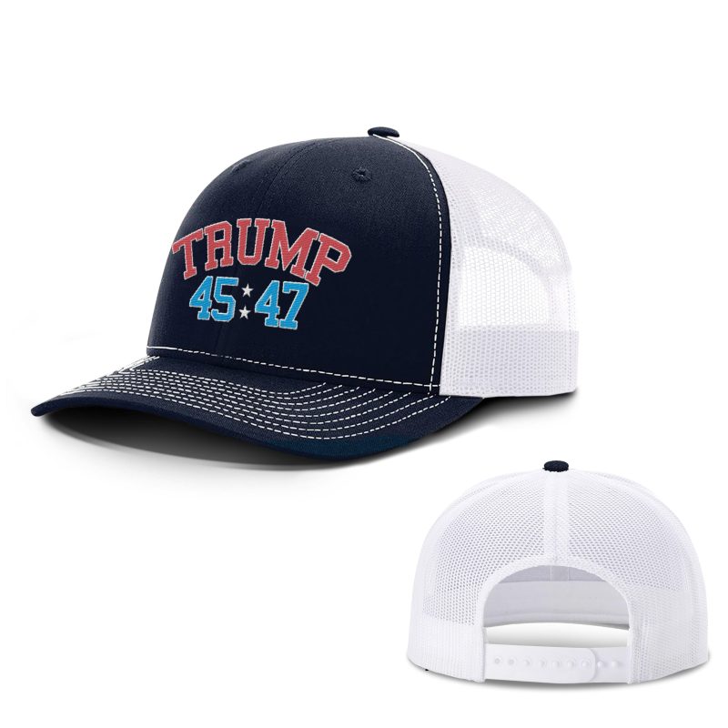 Navy/ White / OS Trump 45 47 Trucker Hat maga trump