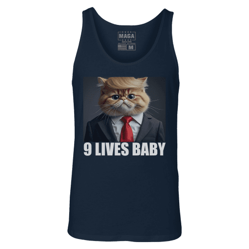 Navy / XS 9 Lives Baby Tank Top maga trump