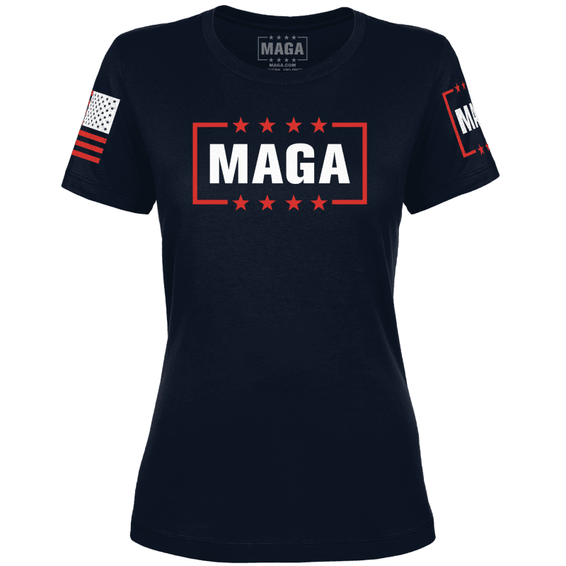 Navy / XS MAGA Ladies Tee maga trump