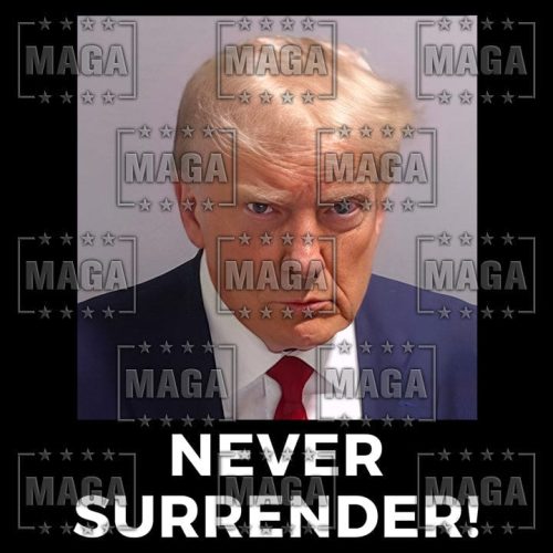 never surrender black maga trump 34976042713265