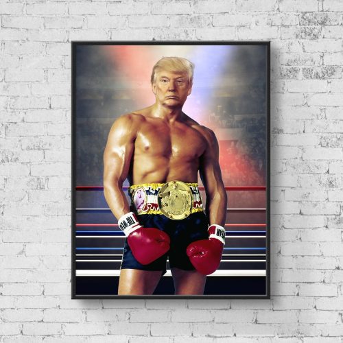 Poster: 12" x 18" / Gloss Rocky Trump Poster maga trump