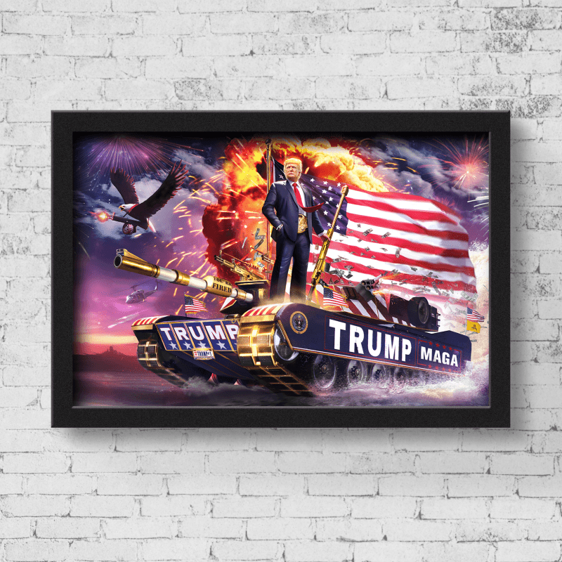 Poster: 16" x 20" / Gloss Trump Tank 2016 Remastered Poster maga trump