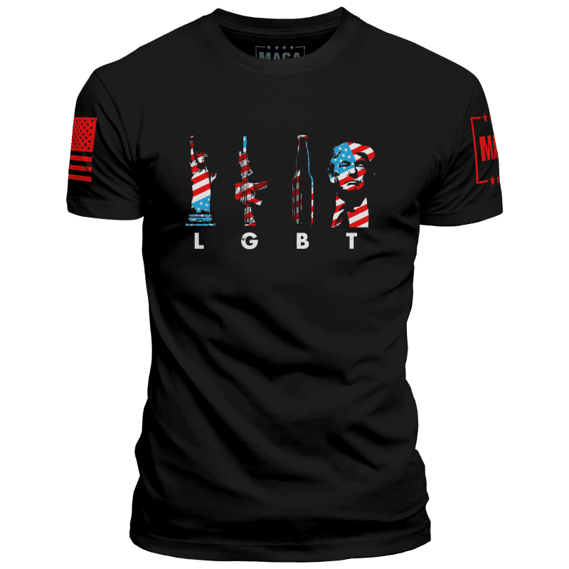 Premium Soft Shirt / Black / XS LGBT(rump) 4th of July maga trump