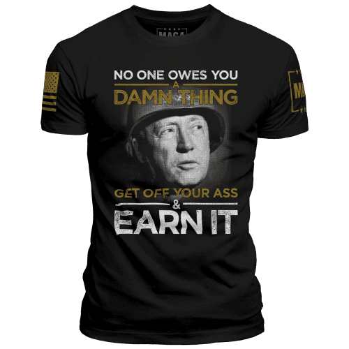 Premium Soft Shirt / Black / XS No One Owes You Patton maga trump