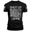 Premium Soft Shirt / Black / XS Shut Up Hippie maga trump