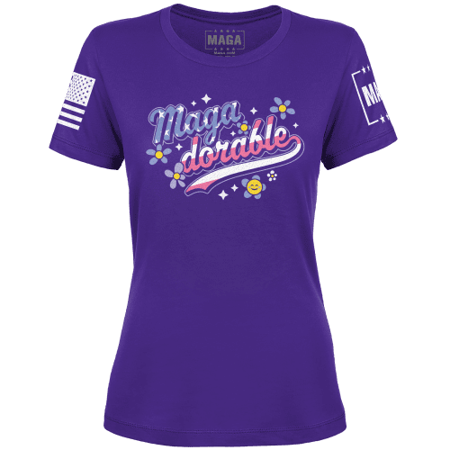 Purple / XS MAGAdorable Ladies Tee maga trump