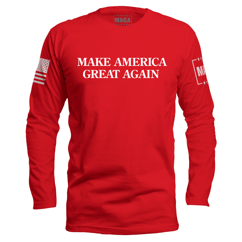 Red / S "MAGA Hat" Long Sleeve maga trump