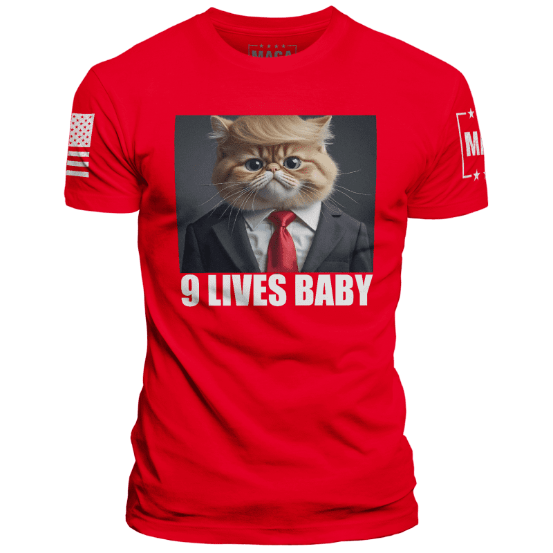 Red / XS 9 Lives Baby maga trump