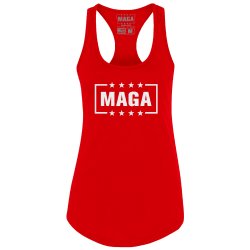 Red / XS MAGA Racerback Tank Top maga trump