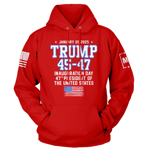 Red / XS TRUMP 45-47 Hoodie maga trump