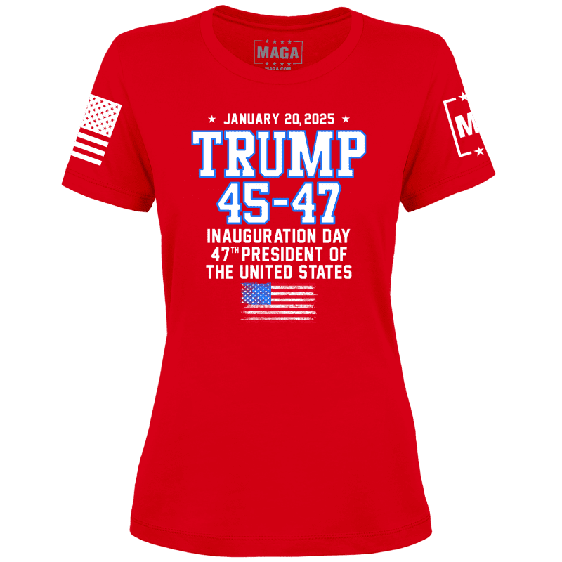 Red / XS TRUMP 45-47 Ladies Tee maga trump