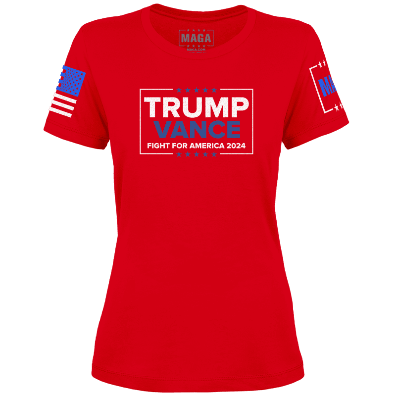 Red / XS Trump Vance - Fight Ladies Tee maga trump