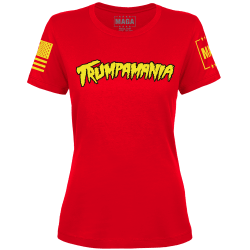 Red / XS Trumpamania Ladies Tee maga trump