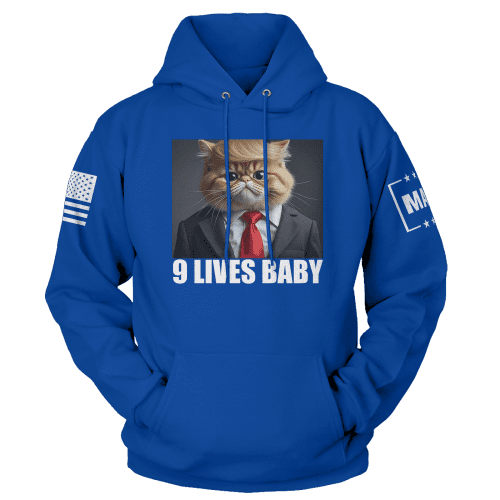 Royal / XS 9 Lives Baby Hoodie maga trump