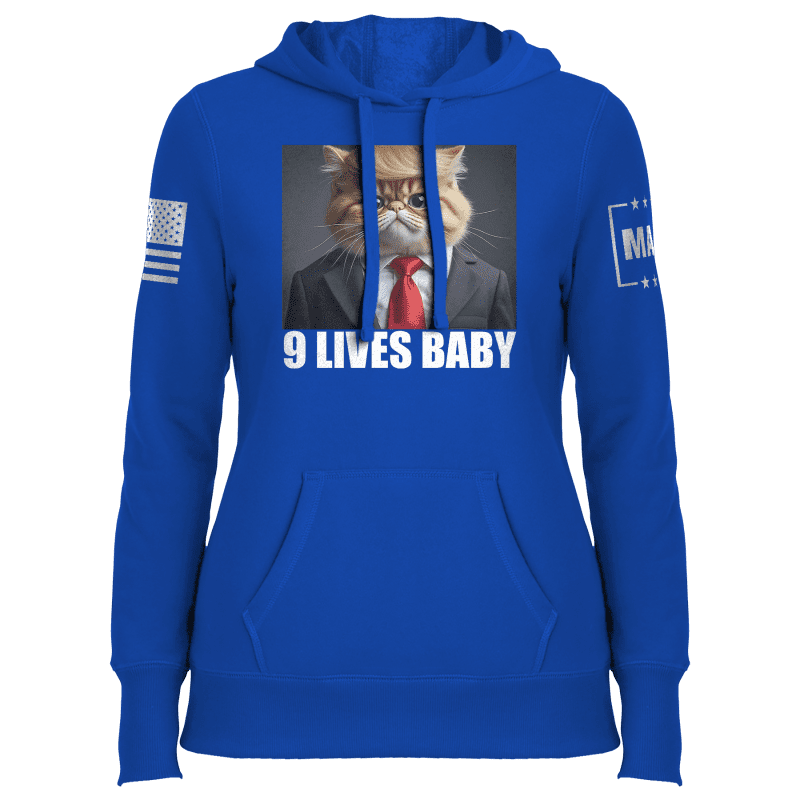 Royal / XS 9 Lives Baby Ladies Hoodie maga trump