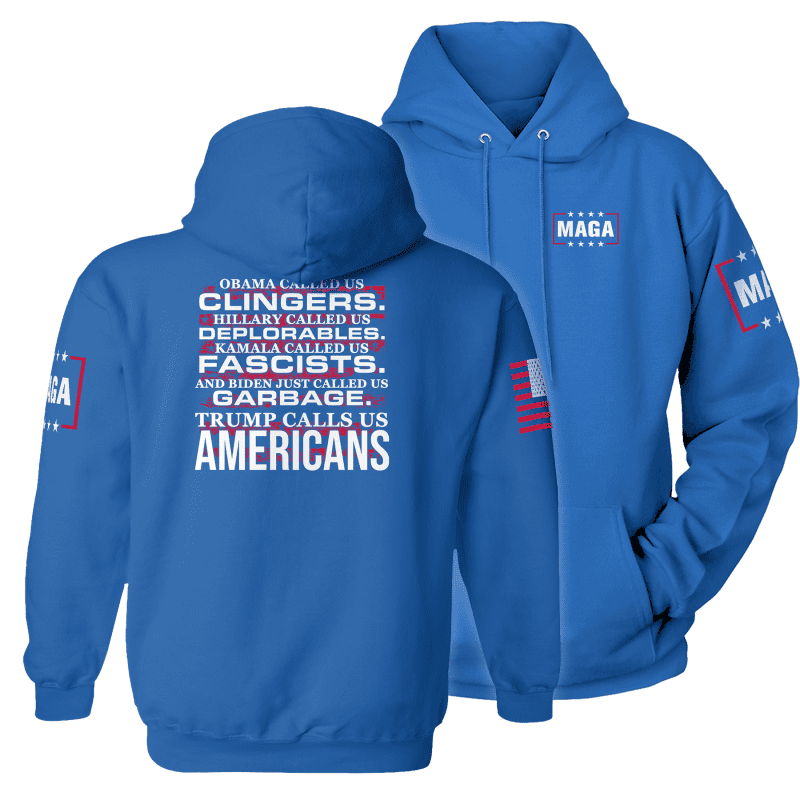 Royal / XS Trump Calls Us AMERICANS Hoodie maga trump