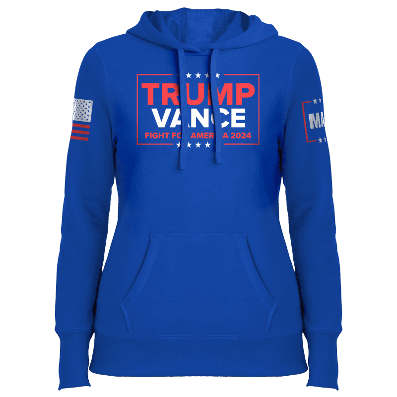 Royal / XS Trump Vance - Fight Ladies Hoodie maga trump