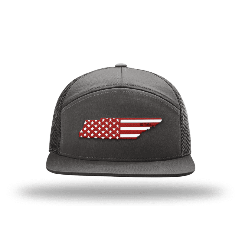 Seven-Panel Trucker Cap / Charcoal/ Black / OS Tennessee is MAGA Country Hat maga trump