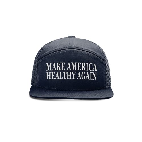 Seven-Panel Trucker Cap / Navy Make America Healthy Again Seven Panel Hat maga trump