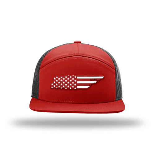 Seven-Panel Trucker Cap / Red/ Black / OS Tennessee is MAGA Country Hat maga trump