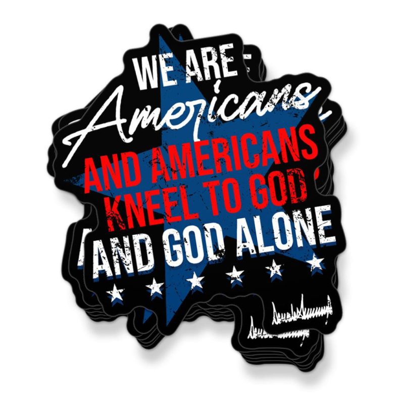 sticker decal kneel to god sticker maga trump 35092664385713