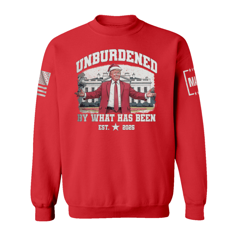 Sweatshirt / Red / XS Unburdened by What Has Been - Christmas maga trump