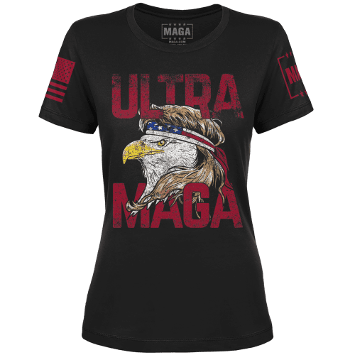 Ultra MAGA Eagle Ladies Tee - November 2023 Club MAGA Exclusive Design maga trump