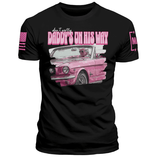 Unisex Shirt / Black / XS DON'T WORRY DADDY'S ON HIS WAY maga trump