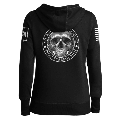 we are not descended skull ladies hoodie we are not descended skull ladies hoodie maga trump 37462963454129