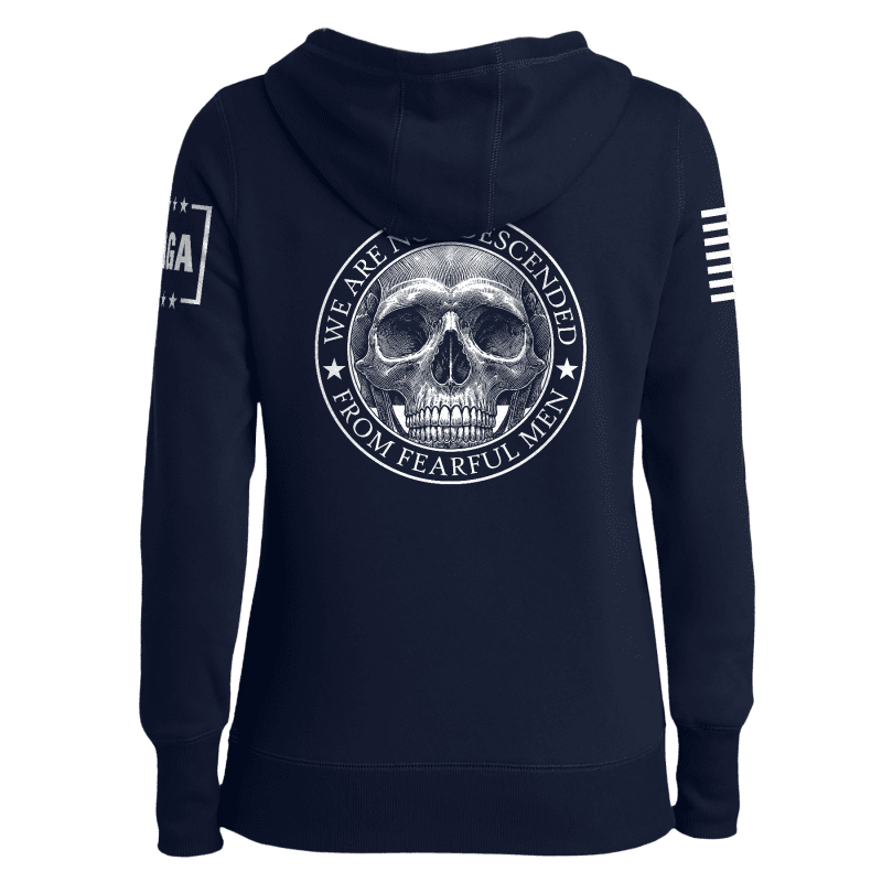 we are not descended skull ladies hoodie we are not descended skull ladies hoodie maga trump 37462963519665