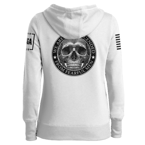 we are not descended skull ladies hoodie we are not descended skull ladies hoodie maga trump 37462963912881