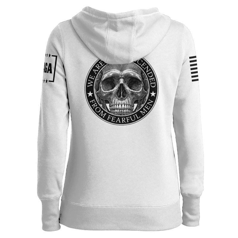 we are not descended skull ladies hoodie we are not descended skull ladies hoodie maga trump 37462963912881