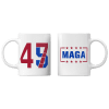 White 45/47 Mug maga trump