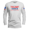 White / S Trump Vance - Fight Long Sleeve maga trump