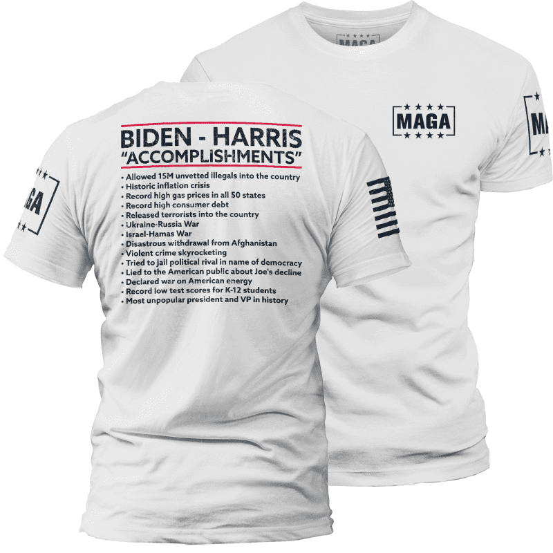 White / XS Biden - Harris "Accomplishments" maga trump