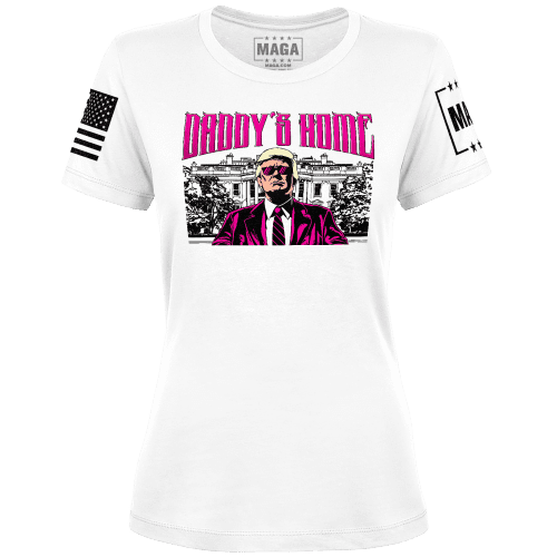 White / XS Daddy's Home Ladies Tee maga trump