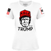 White / XS Doodle Trump Ladies Tee maga trump