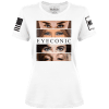 White / XS Eyecons Ladies Tee maga trump