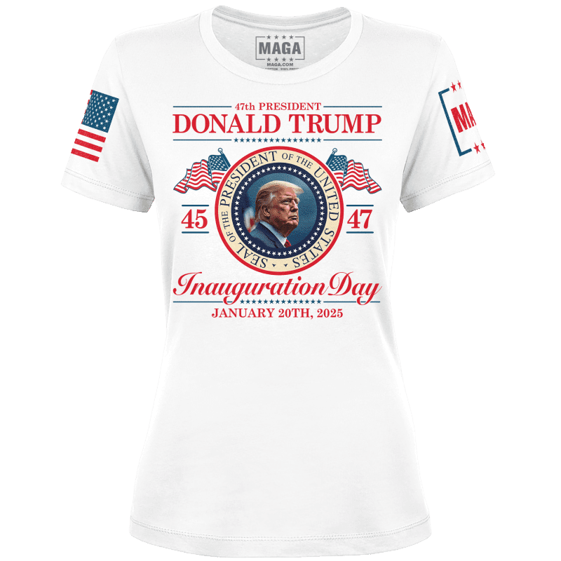 White / XS Inauguration Day Ladies Tee maga trump