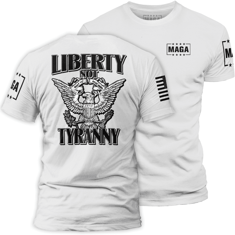 White / XS Liberty not Tyranny maga trump