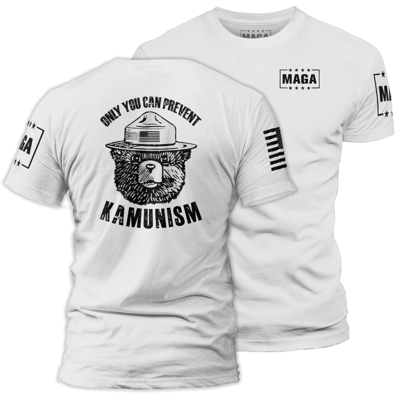 White / XS Only You Can Prevent Kamunism maga trump