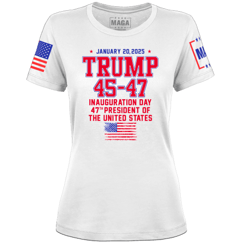 White / XS TRUMP 45-47 Ladies Tee maga trump