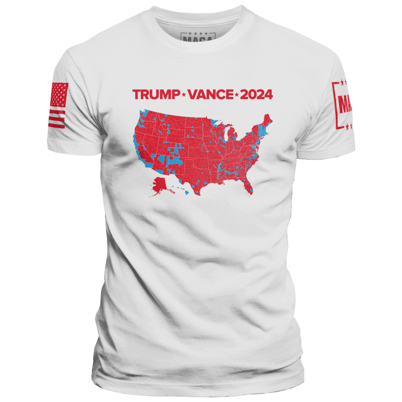 White / XS Trump Vance 2024 Electoral Map maga trump