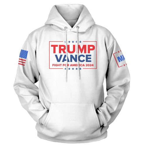 White / XS Trump Vance - Fight Hoodie maga trump