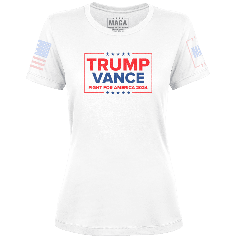 White / XS Trump Vance - Fight Ladies Tee maga trump