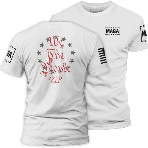 White / XS We The People - Backprint maga trump